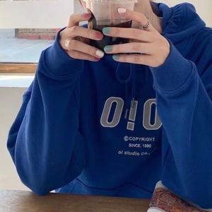 OIOI/oioi Blue Hoodies